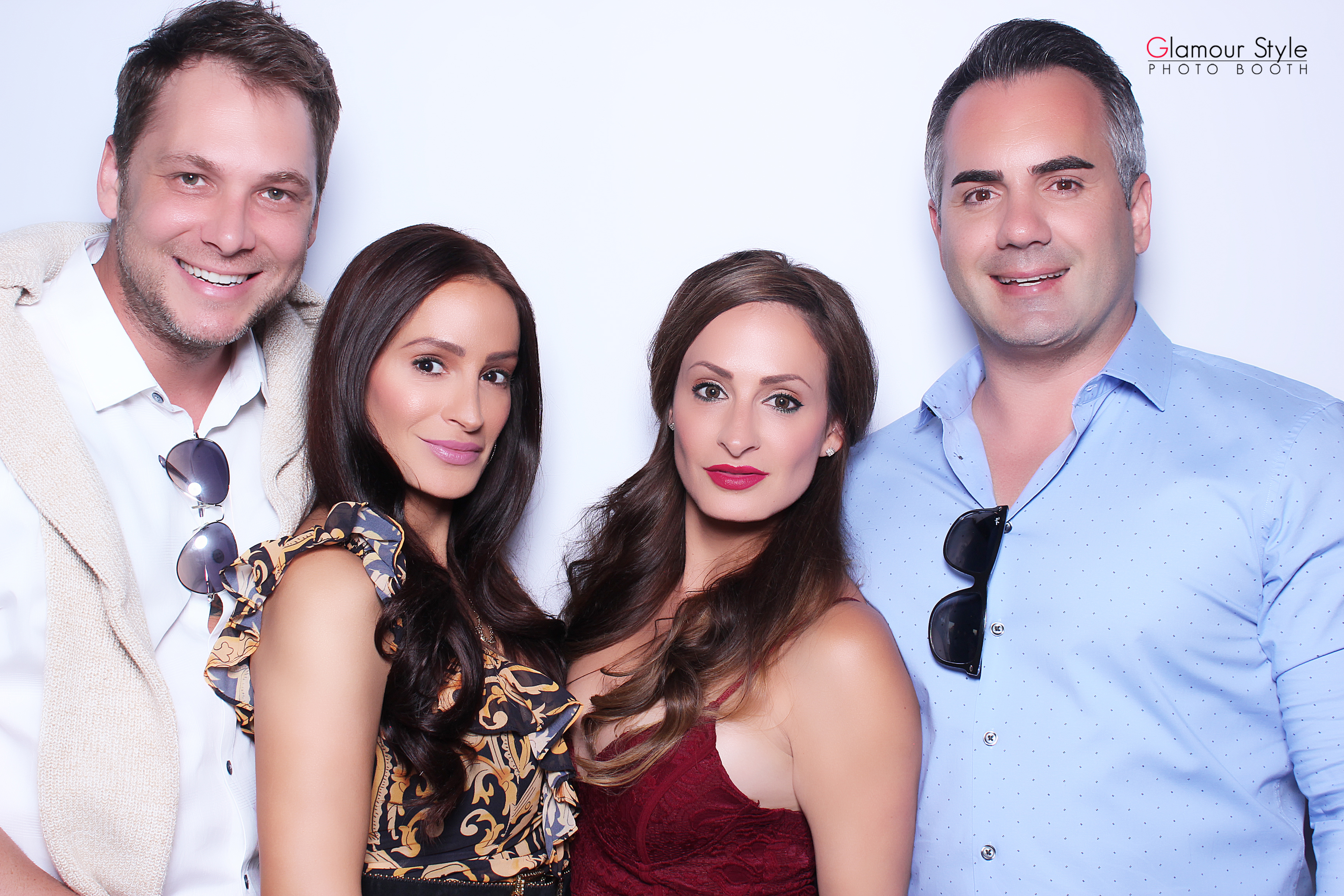 Corporate event guests at Glamour Style Photo Booth