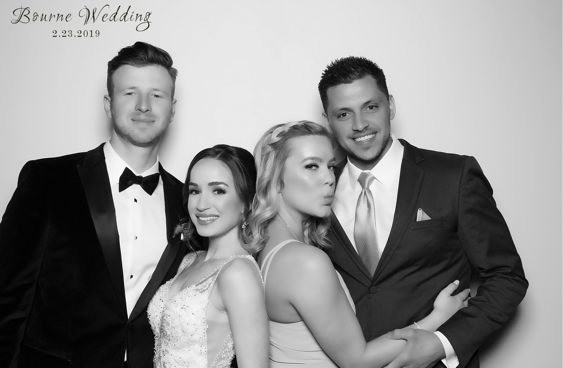 Black tie gala guests at Glamour Style Photo Booth