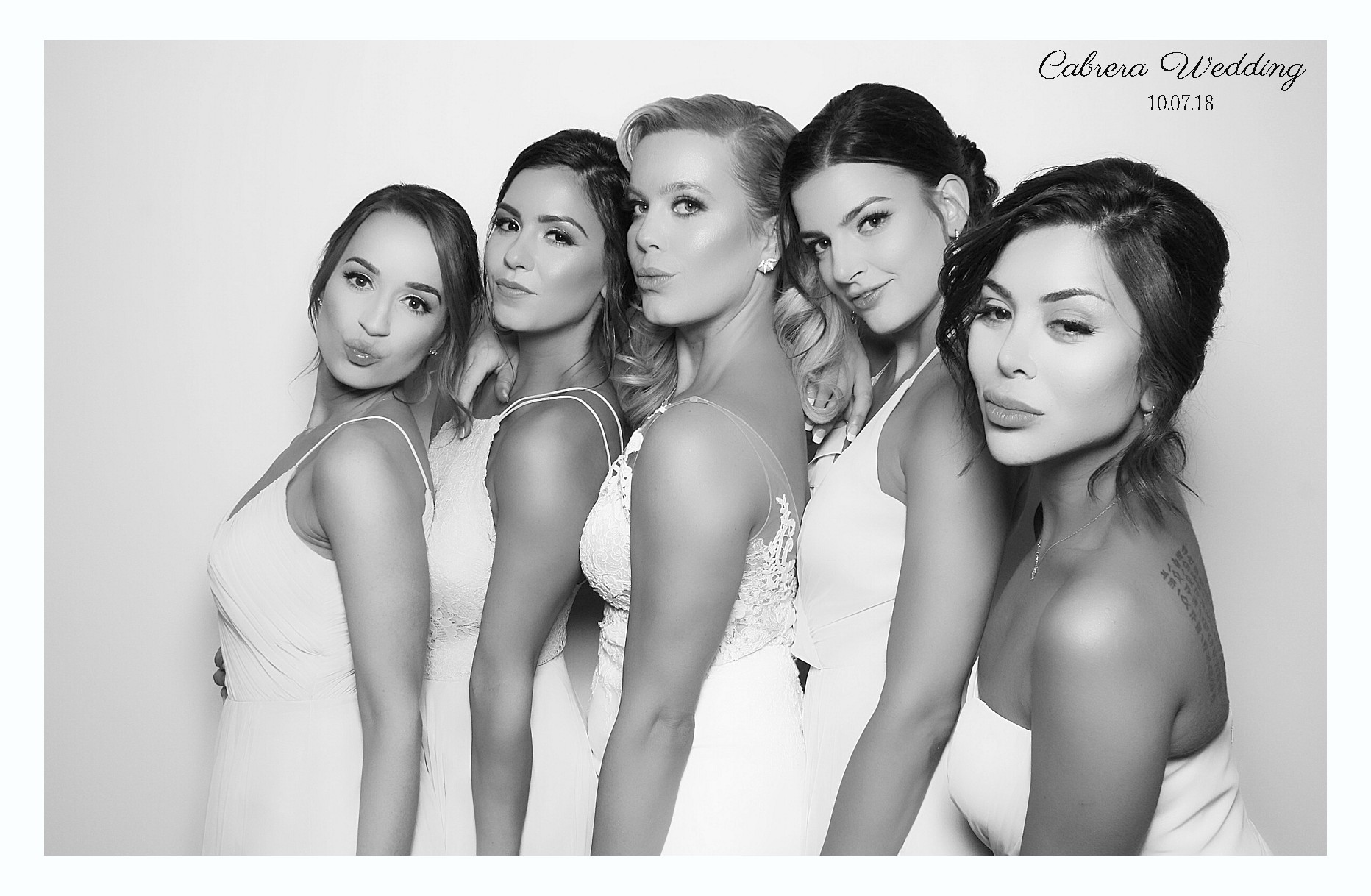 Wedding guests at Glamour Style Photo Booth